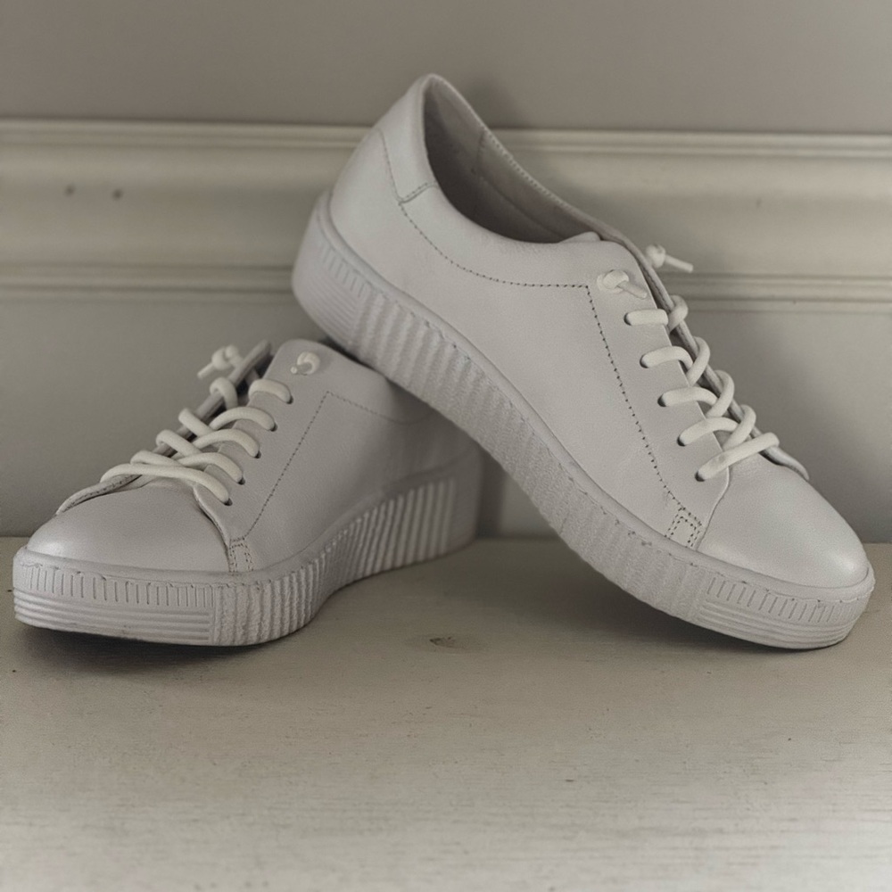 Gabor White Leather Sneakers